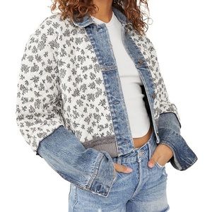 Free people ditsy denim jacket
